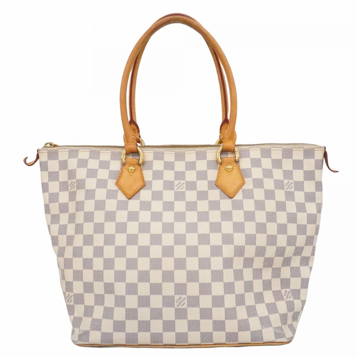Louis Vuitton Handbag Damier Azur Saleya MM White