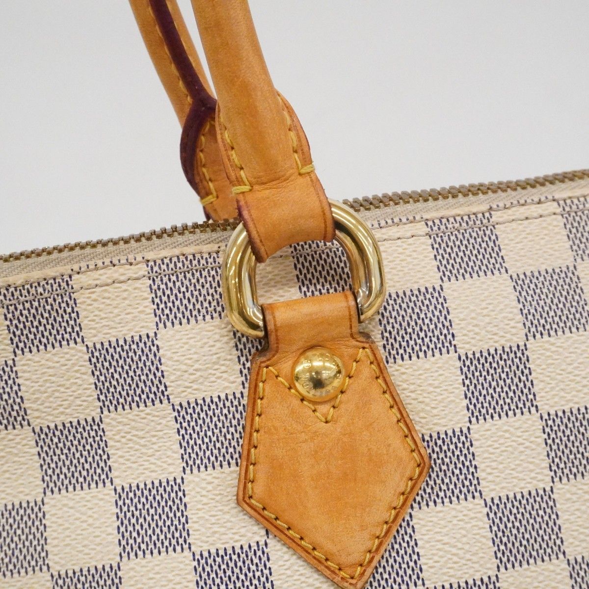 Louis Vuitton Handbag Damier Azur Saleya MM White — view 9