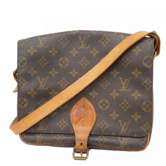 Louis Vuitton Shoulder Bag Monogram Cartouchiere GM Brown