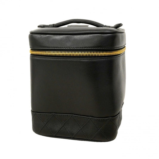 Chanel Vanity Bag Bicolor Lambskin Black Gold