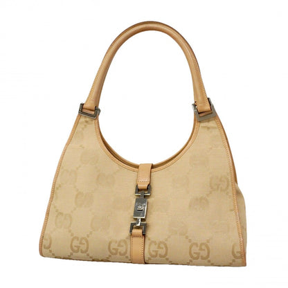 Gucci Handbag Jackie Jumbo GG 002 Canvas Beige Silver