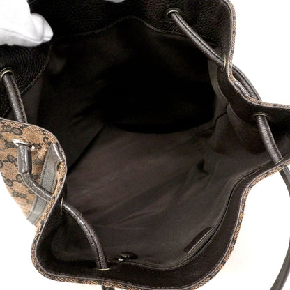 Gucci Tote GG Canvas Black Brown Silver — view 4
