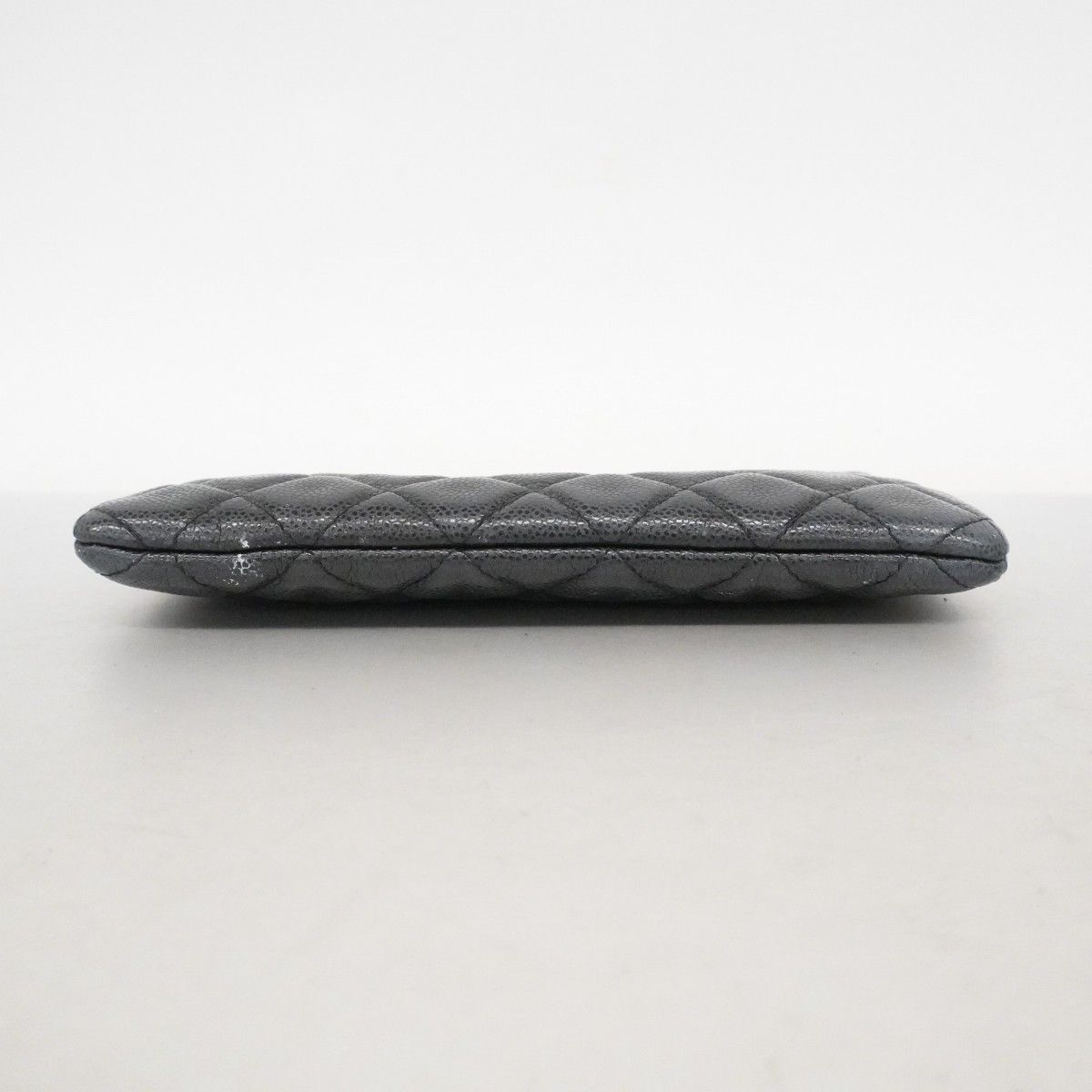 Chanel Wallet Caviar Leather Black Silver — view 3