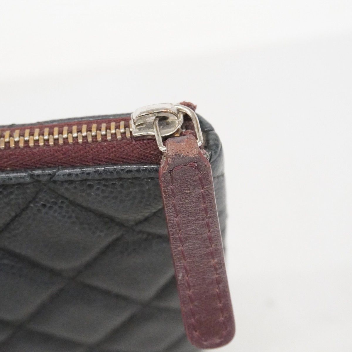 Chanel Wallet Caviar Leather Black Silver — view 8