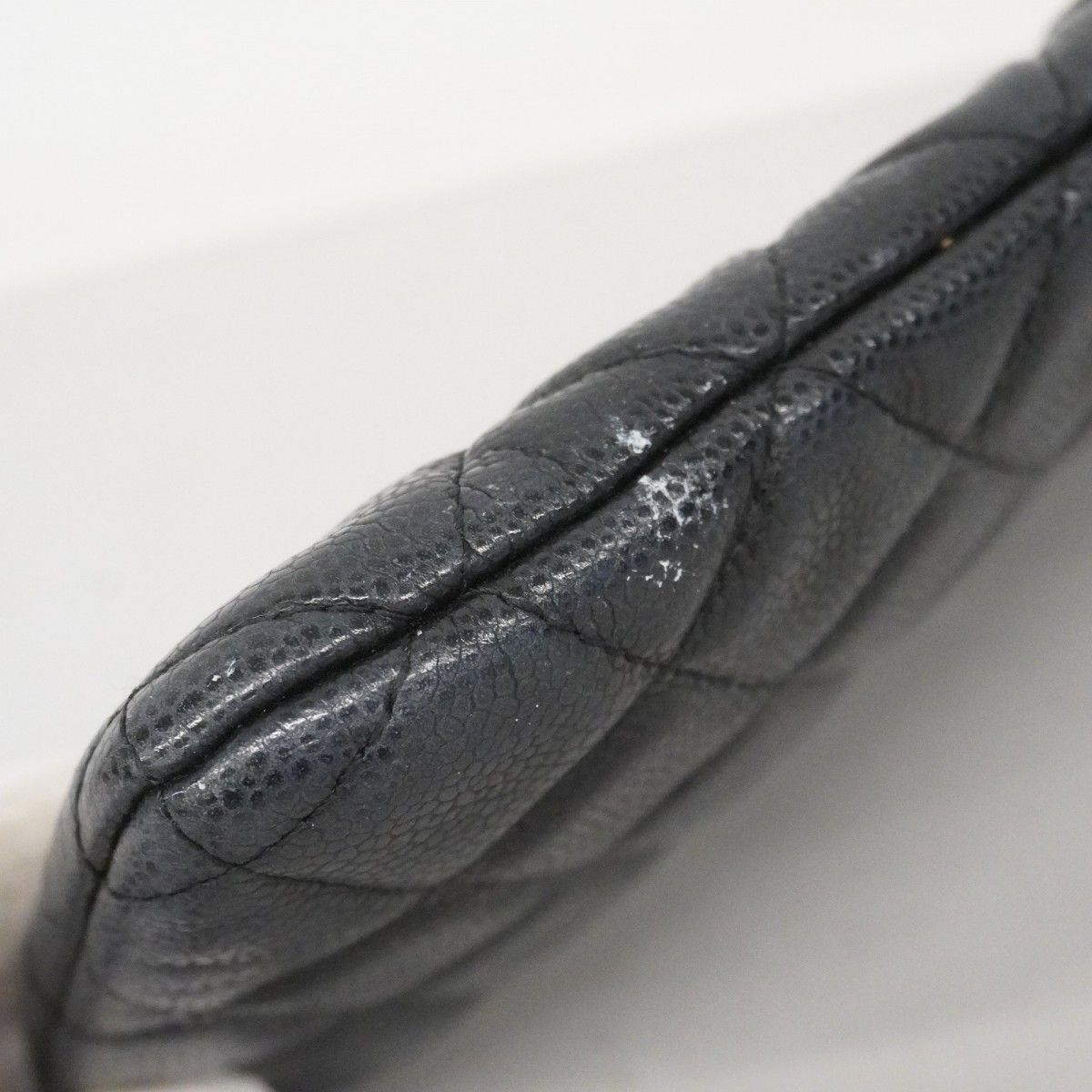 Chanel Wallet Caviar Leather Black Silver — view 6