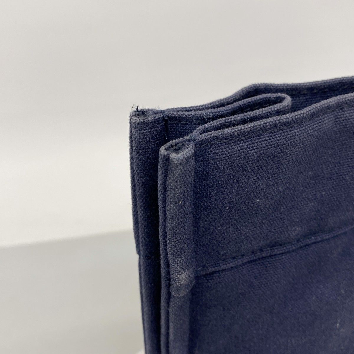 Hermes Tote Fourre Tout MM Canvas Navy Silver — view 7
