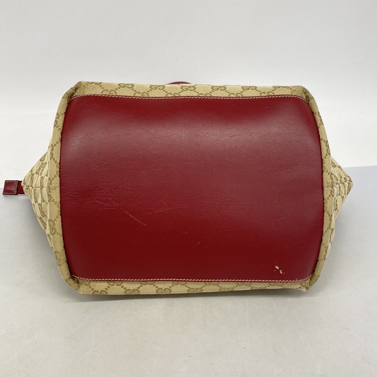 Gucci Handbag GG Canvas Beige Red Champagne Gold — view 3