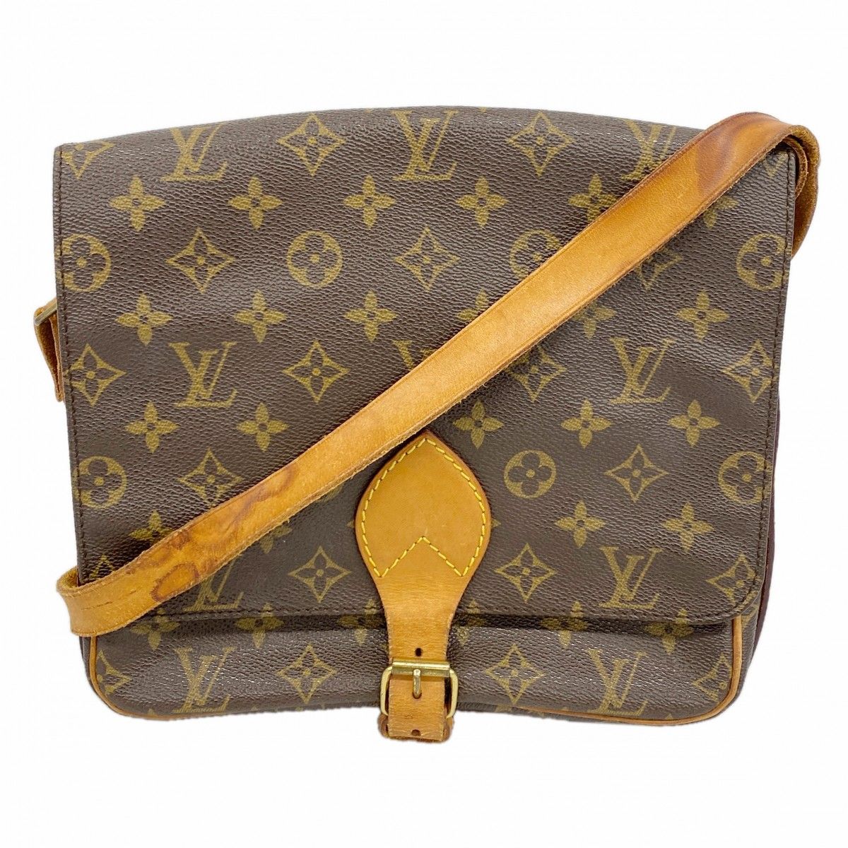 Louis Vuitton Shoulder Bag Monogram Cartouchiere GM Brown