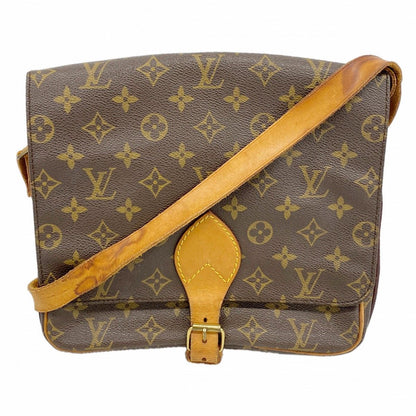 Louis Vuitton Shoulder Bag Monogram Cartouchiere GM Brown