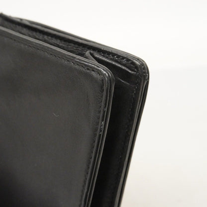 Chanel Shoulder Wallet Leather Black Gold — view 8