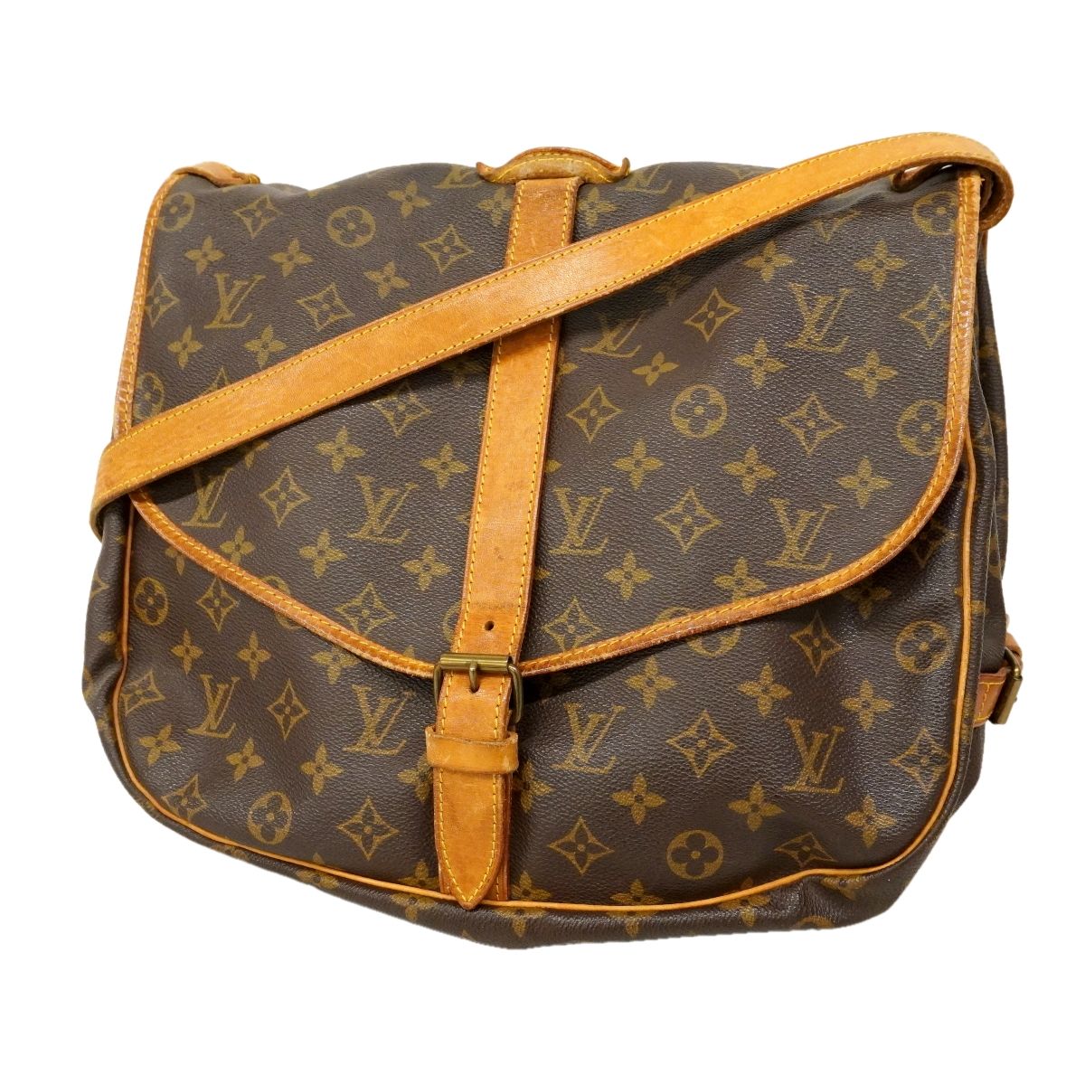 Louis Vuitton Shoulder Bag Monogram Saumur 35 Brown