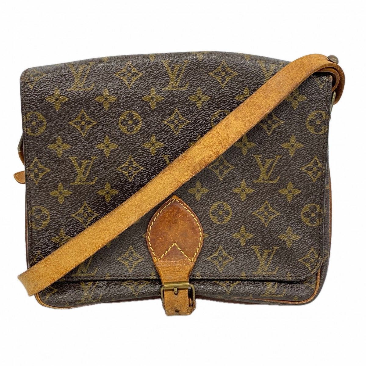 Louis Vuitton Shoulder Bag Monogram Cartouchiere GM Brown