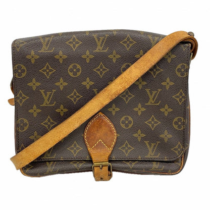 Louis Vuitton Shoulder Bag Monogram Cartouchiere GM Brown