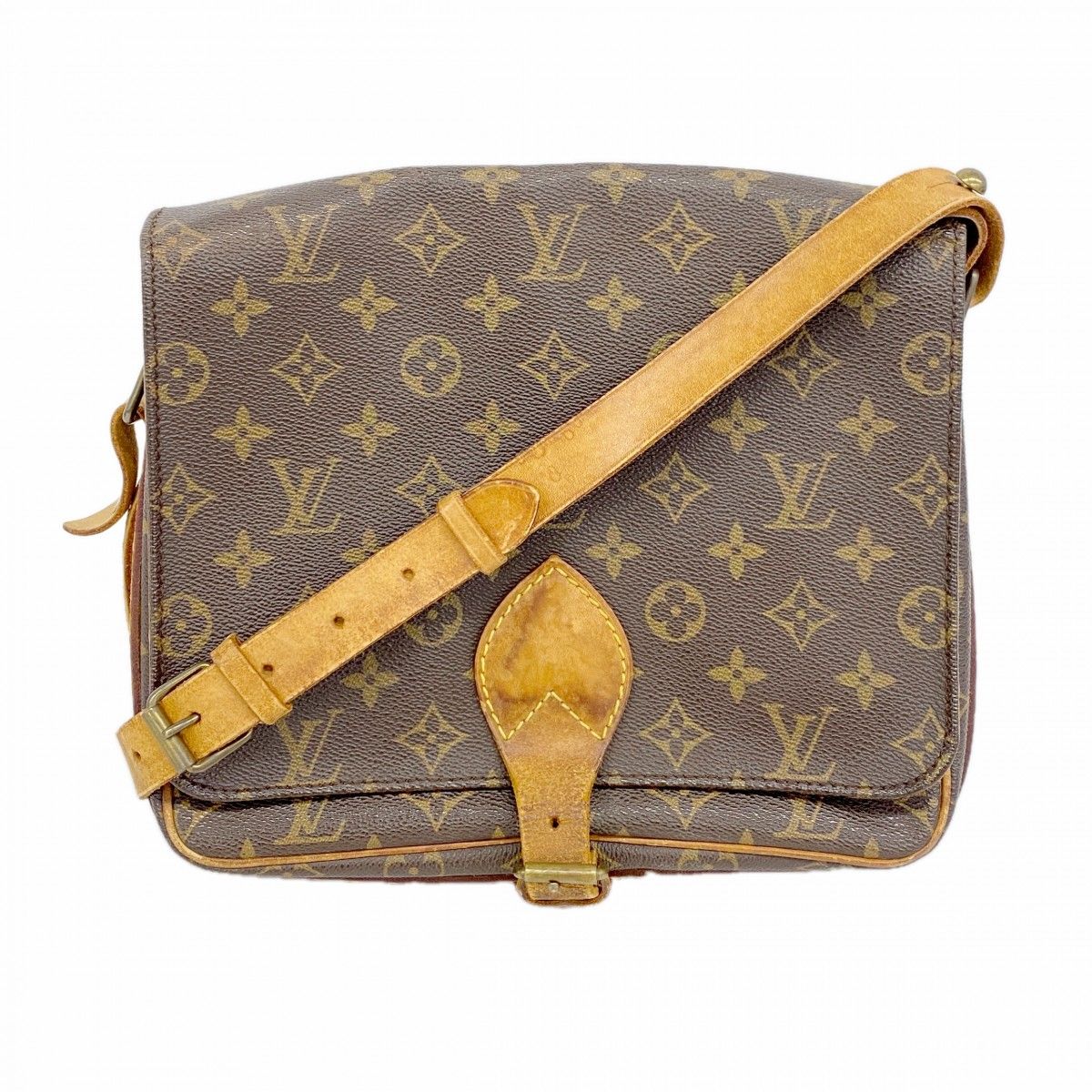 Louis Vuitton Shoulder Bag Monogram Cartouchiere GM Brown