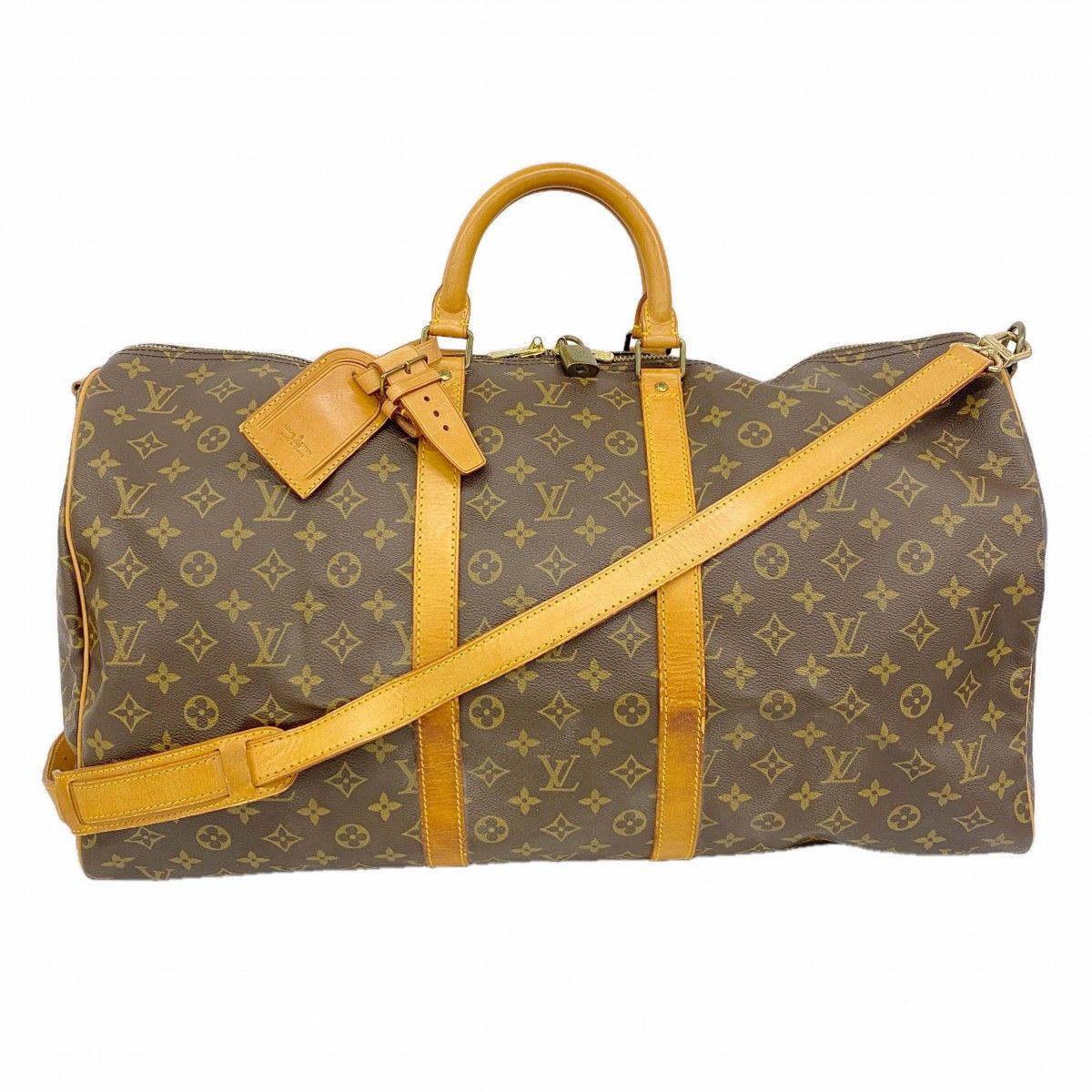 Louis Vuitton Boston Bag Monogram Keepall Bandouliere 55 Brown