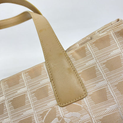 Chanel Tote New Travel Nylon Beige Gold — view 8