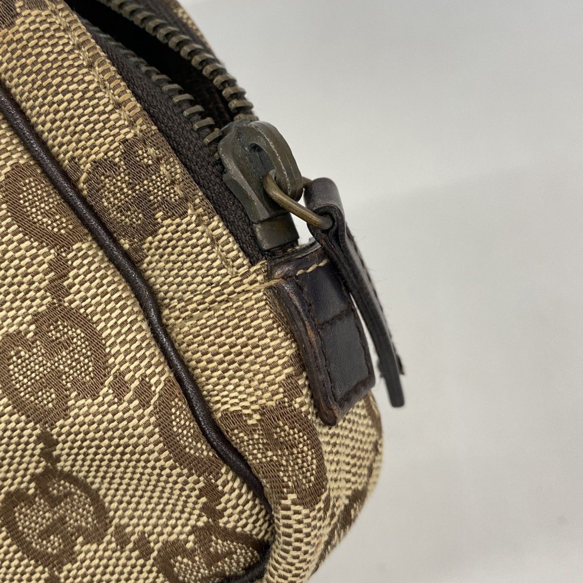 Gucci Pouch GG Canvas Brown Silver — view 6