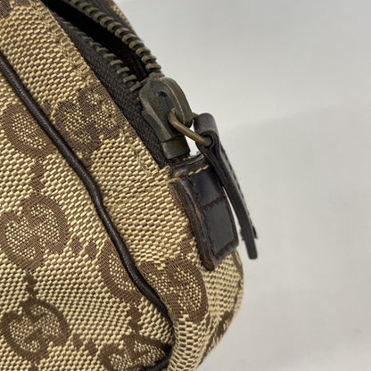 Gucci Pouch GG Canvas Brown Silver — view 6