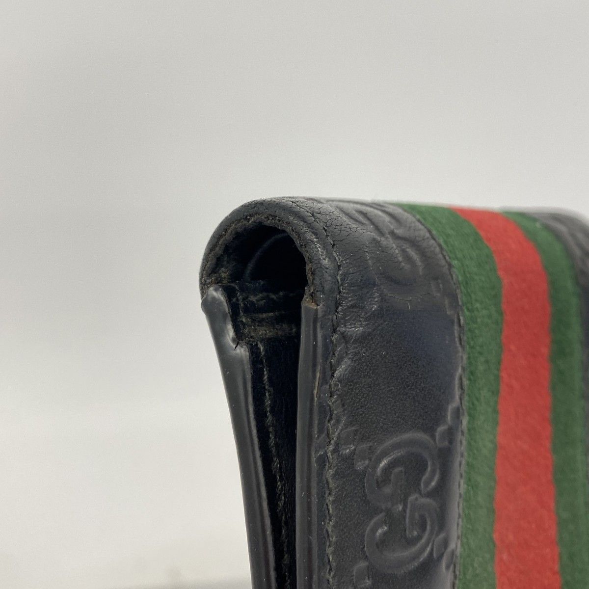 Gucci Wallet Guccissima Sherry Line Leather Black Silver — view 5