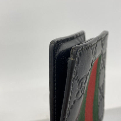 Gucci Wallet Guccissima Sherry Line Leather Black Silver — view 6