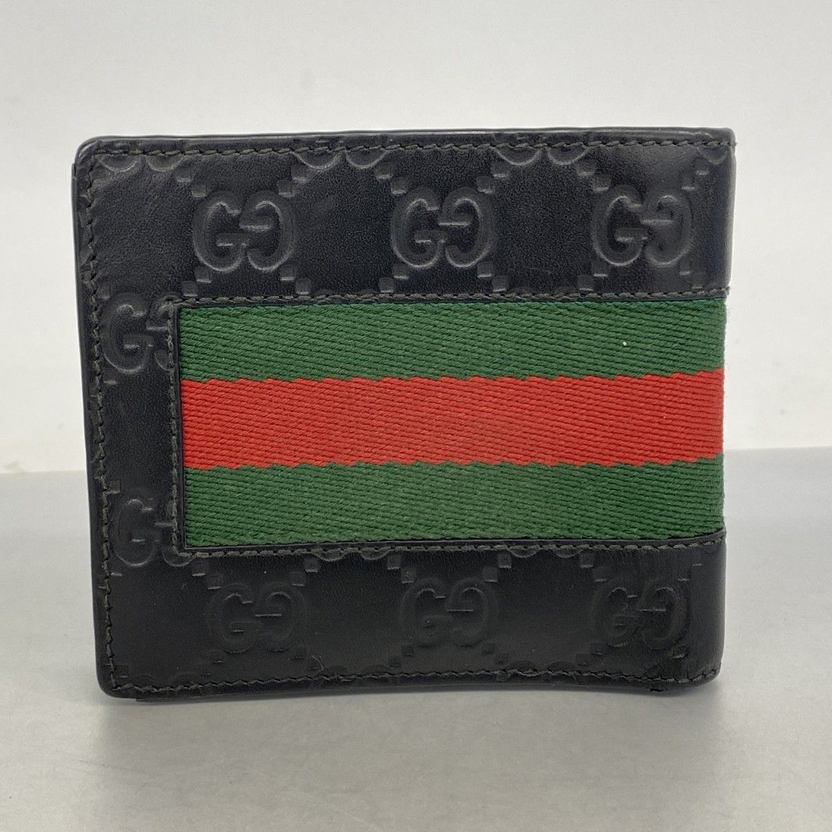 Gucci Wallet Guccissima Sherry Line Leather Black Silver — view 8