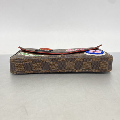 Louis Vuitton Shoulder Wallet Damier Pochette Felicie GM Ebene — view 3