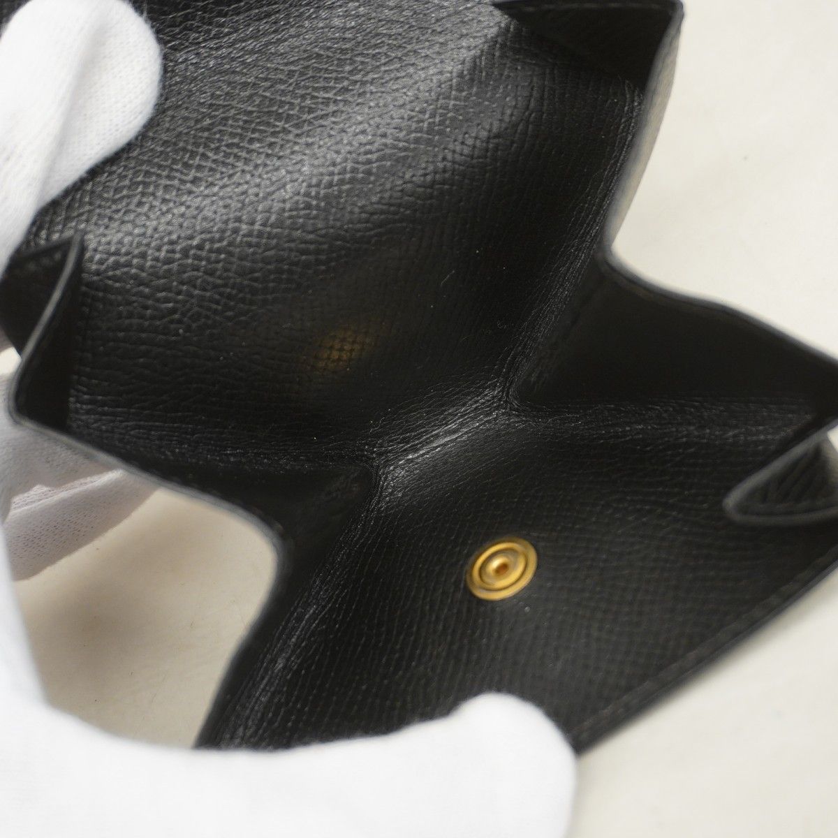 Hermes Coin Case Levain Calte Courchevel Black Gold — view 3