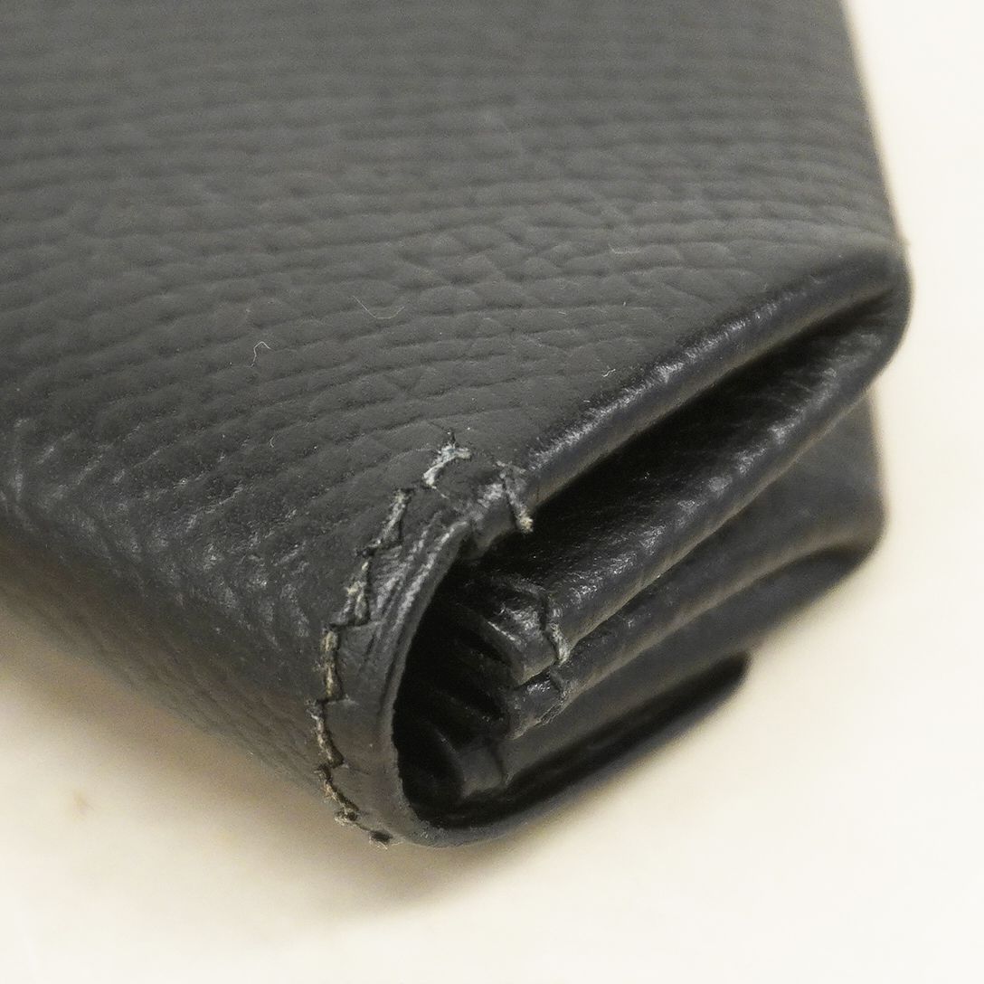 Hermes Coin Case Levain Calte Courchevel Black Gold — view 5