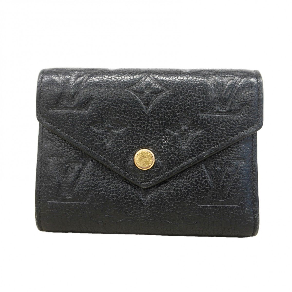 Louis Vuitton Trifold Wallet Monogram Empreinte Portefeuille Victorine Noir