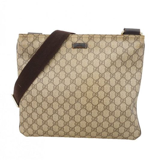 Gucci Shoulder Bag GG Supreme Brown Gold