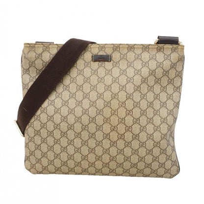 Gucci Shoulder Bag GG Supreme Brown Gold