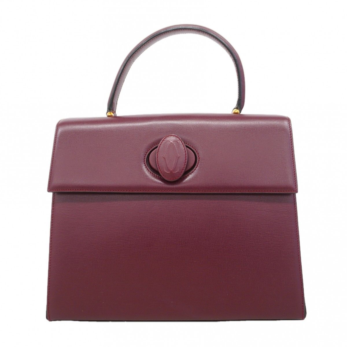 Cartier Handbag Must Leather Bordeaux Gold