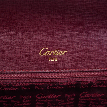 Cartier Handbag Must Leather Bordeaux Gold — view 5