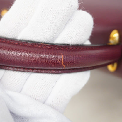 Cartier Handbag Must Leather Bordeaux Gold — view 6