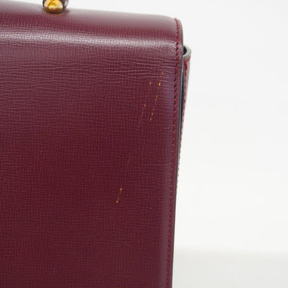 Cartier Handbag Must Leather Bordeaux Gold — view 7