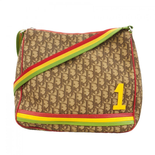 Dior Shoulder Bag Trotter Rasta Brown Silver