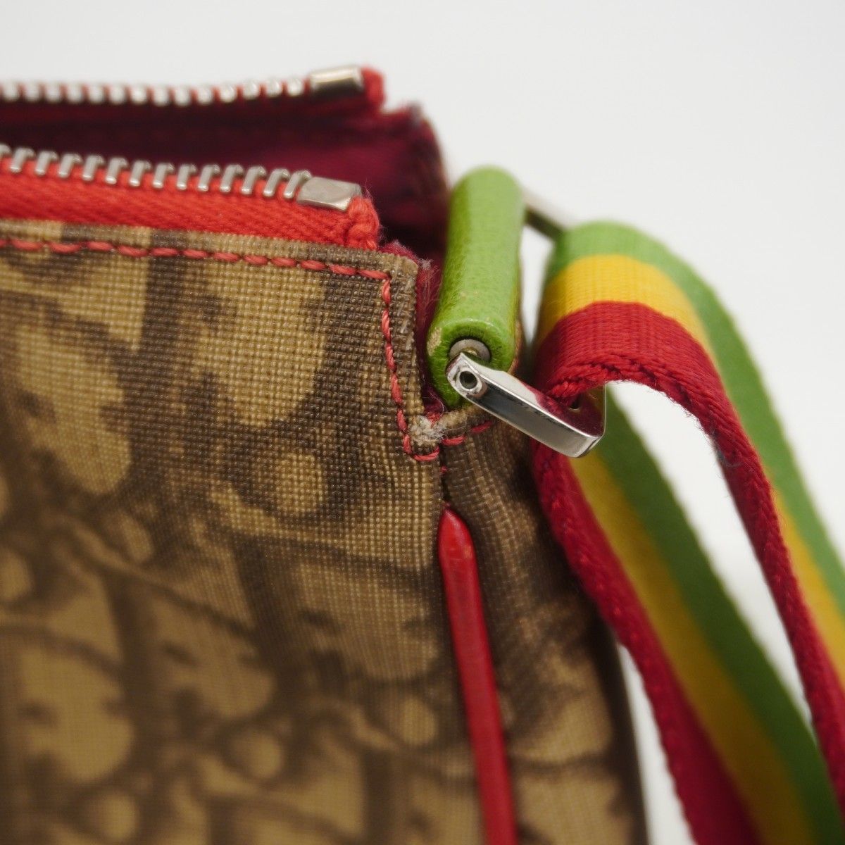 Dior Shoulder Bag Trotter Rasta Brown Silver — view 7