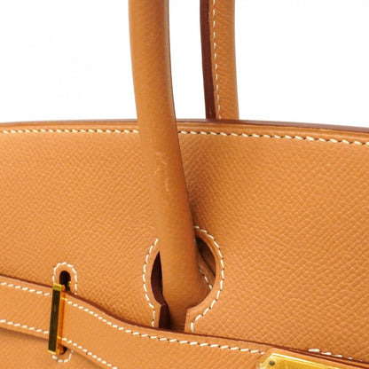 Hermes Handbag Birkin 35 Courchevel Natural Sable Gold — view 8