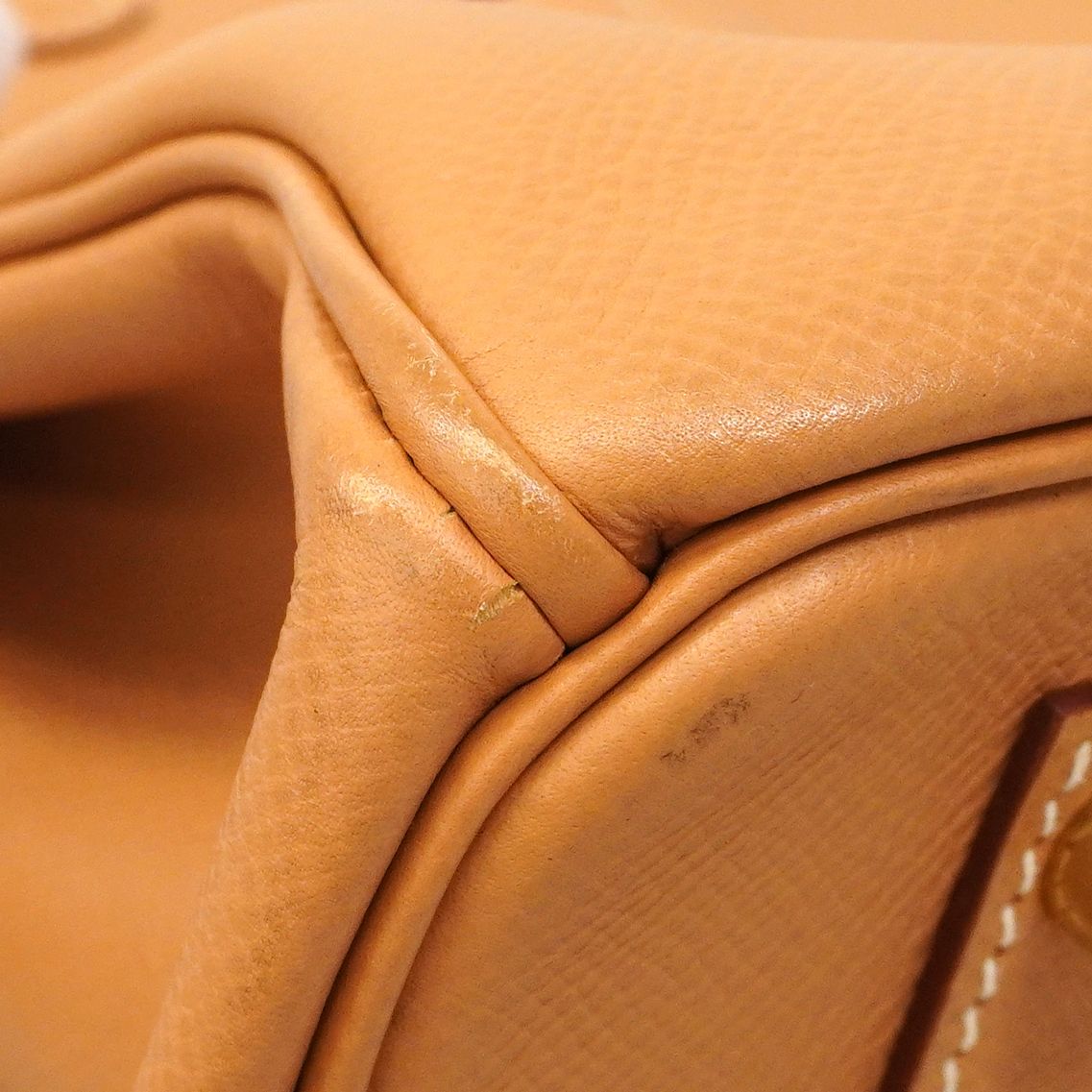Hermes Handbag Birkin 35 Courchevel Natural Sable Gold — view 7