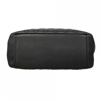 Chanel Chain Tote Quilted Caviar Leather Black Gold — view 3
