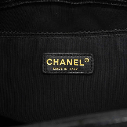 Chanel Chain Tote Quilted Caviar Leather Black Gold — view 5