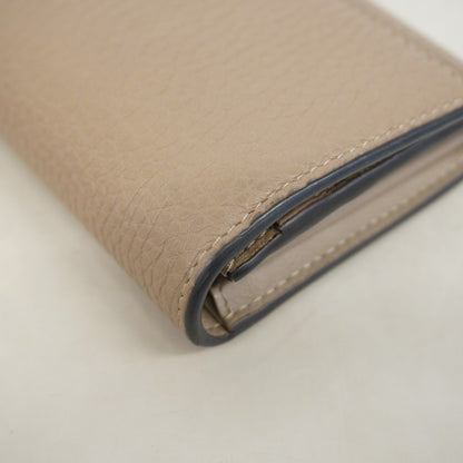 Fendi Wallet Peekaboo Leather Beige Silver — view 5