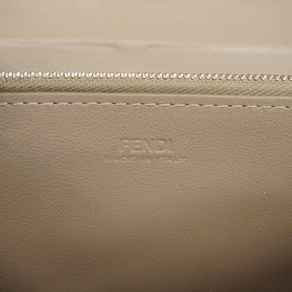 Fendi Wallet Peekaboo Leather Beige Silver — view 4
