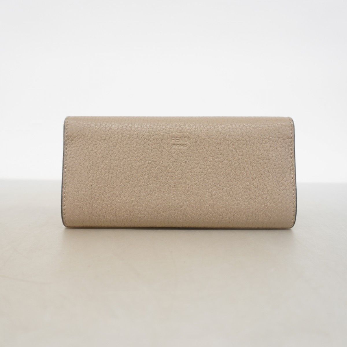 Fendi Wallet Peekaboo Leather Beige Silver — view 7