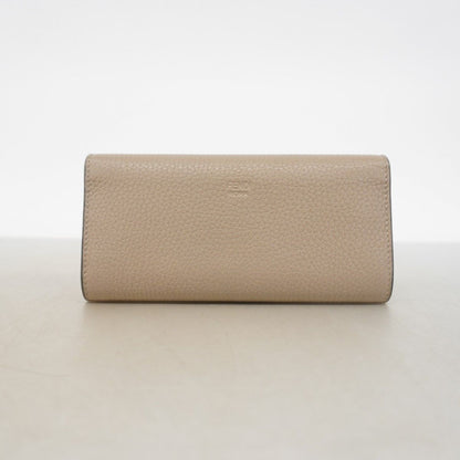 Fendi Wallet Peekaboo Leather Beige Silver — view 7