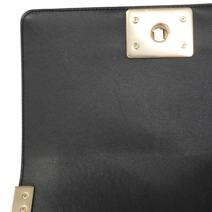 Chanel Shoulder Bag Body Stitch Lambskin Black Chien Pants Gold — view 8