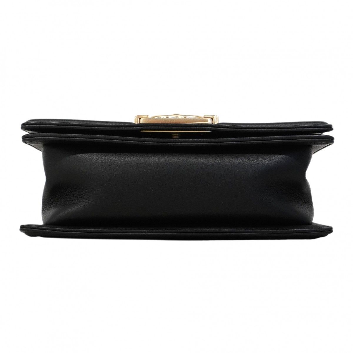 Chanel Shoulder Bag Body Stitch Lambskin Black Chien Pants Gold — view 3