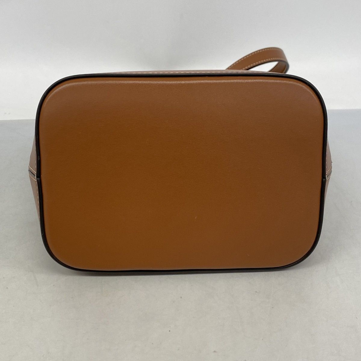 Celine Shoulder Bag Trio Small Bucket Leather Brown Gold — view 3