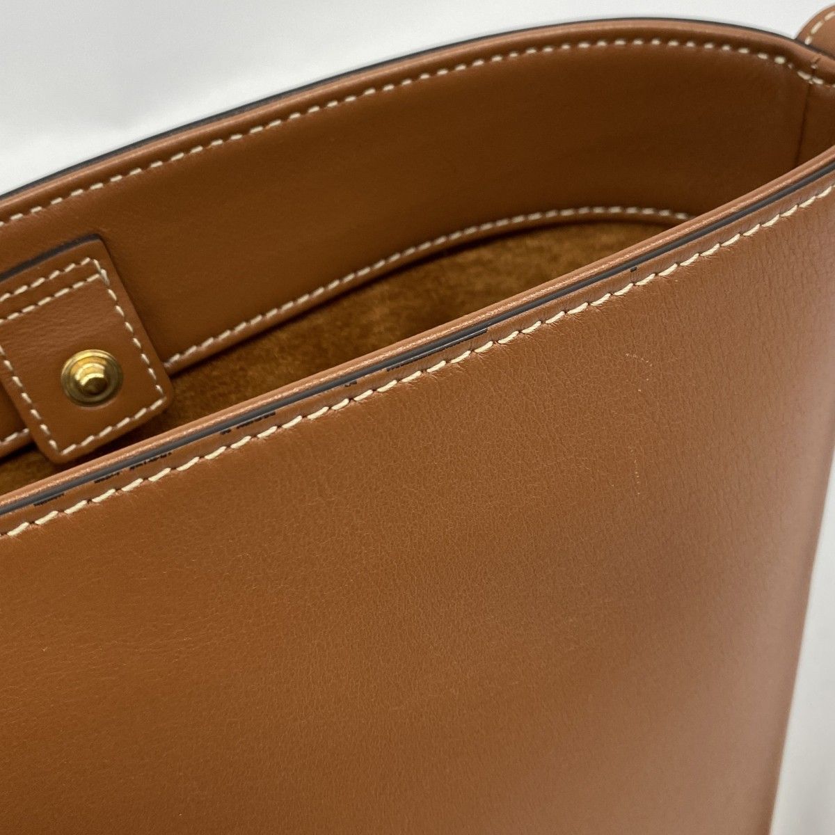 Celine Shoulder Bag Trio Small Bucket Leather Brown Gold — view 6