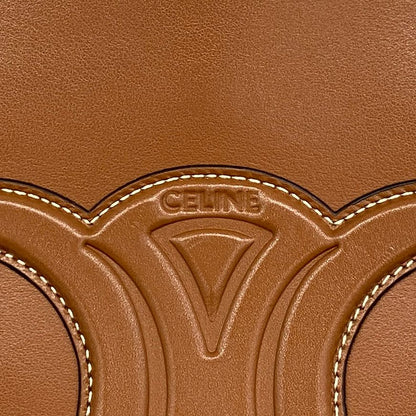 Celine Shoulder Bag Trio Small Bucket Leather Brown Gold — view 5